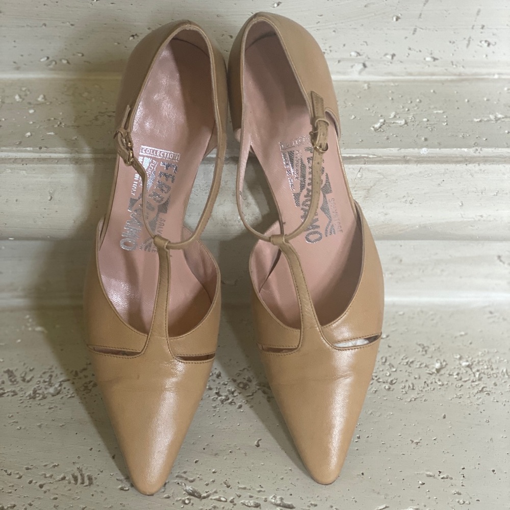 Ferragamo T-Strap Mary Janes